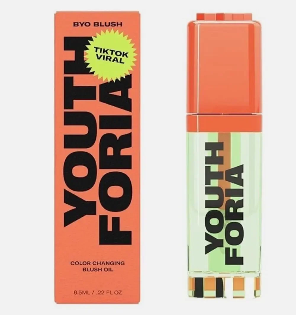 Youthforia BYO Blush Color Changing Blush Oil Reacts To Skin’s Natural pH 6.5 ML
